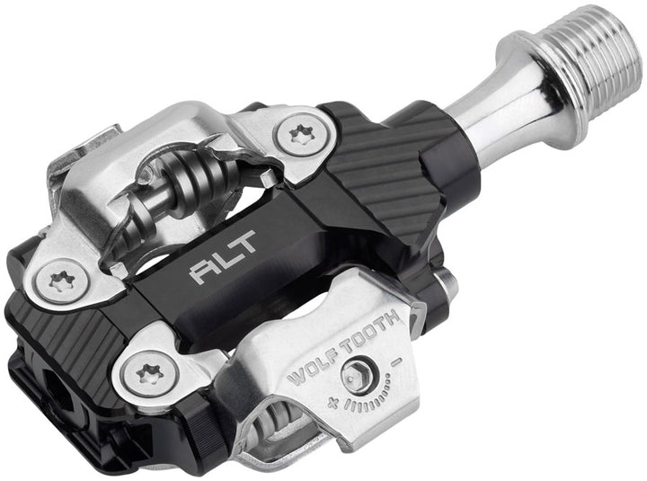 Wolf Tooth ALT XC Clipless Pedals - Dual Sided Clipless Alloy 9/16" BLK Pair Shimano SPD