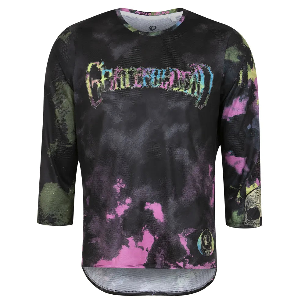 Grateful Dead x PEARL iZUMi Men's Wanderer Summit 3/4 Sleeve Jersey - GD LOGO BLACK / ROSE WANDERER / S