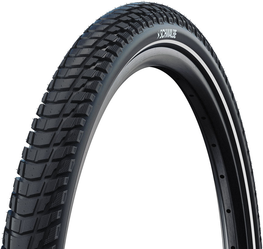 Schwalbe Marathon Plus Tour Tire - 700 x 55 / 29 x 2.20 Clincher Wire BLK/Reflex Performance SmartGuard Addix Green E-50