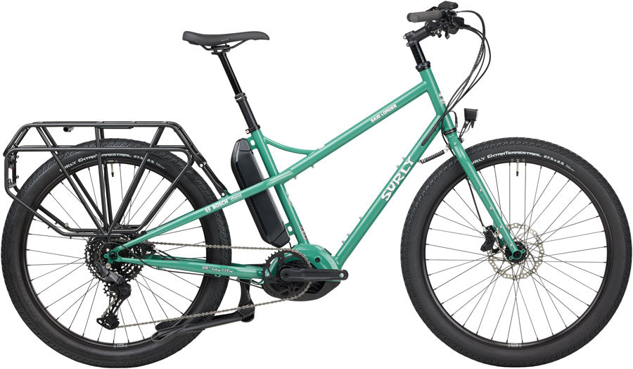 Surly Skid Loader Cargo Ebike - 27.5'' Steel Illegal Smile Green Large