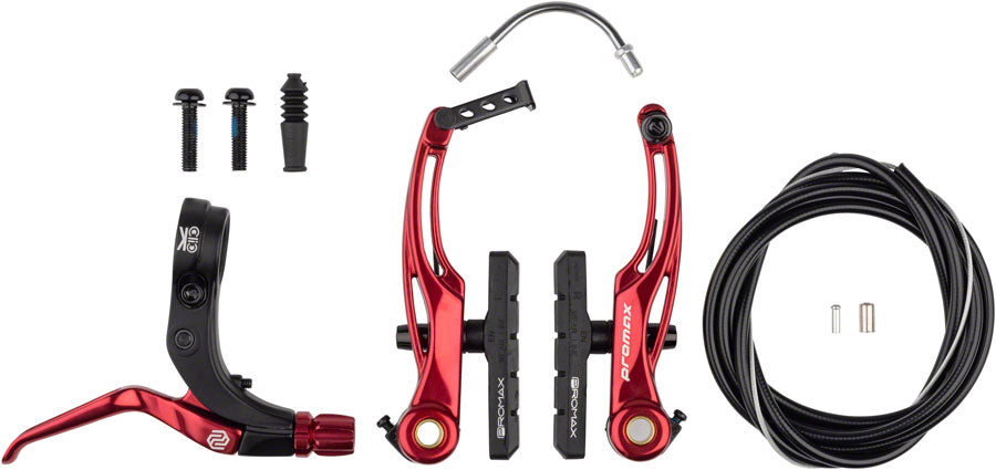 Promax P-1/Click V-Point Linear Pull Brake Kit - 108mm Red