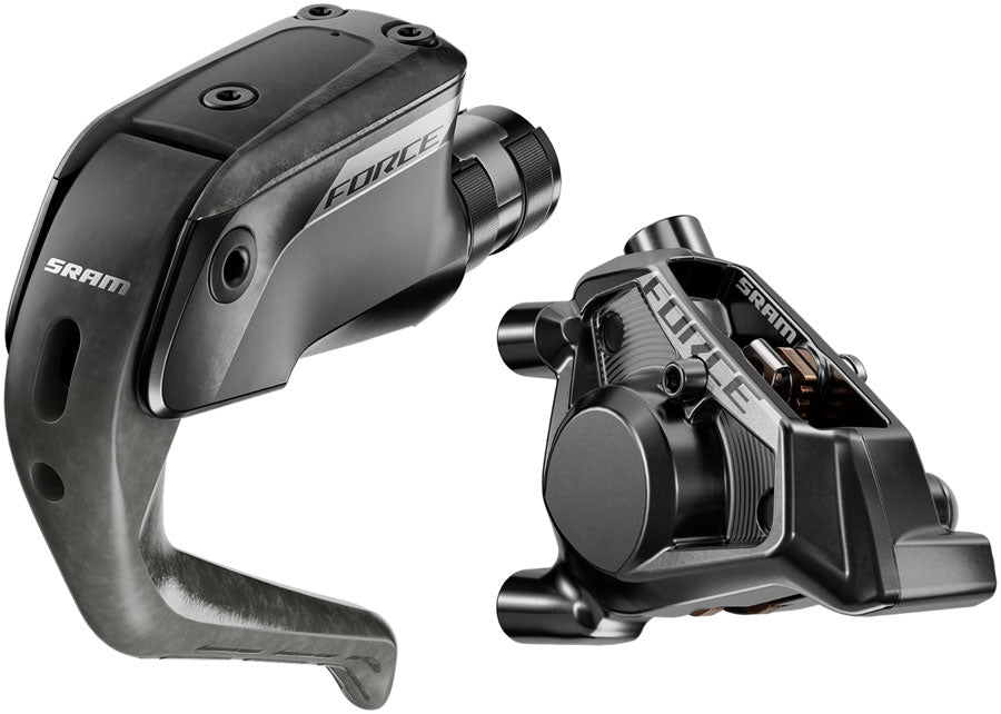 SRAM Force Aero Disc Brake Lever - Front Flat Mount 20mm Offset 1100mm Hose Carbon Lever Blade BLK E1