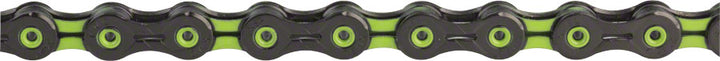 KMC DLC 11 Chain - 11-Speed 118 Links Black/Green