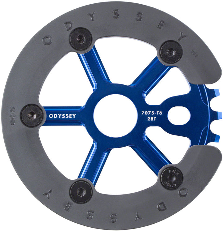 Odyssey Utility Pro Guard Sprocket - 28t Anodized Blue