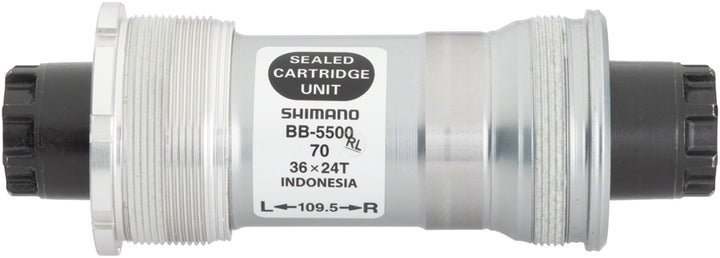 Shimano 105 BB-5500 Bottom Bracket - Italian 70 x 109.5mm Octalink V1 Spindle Interface