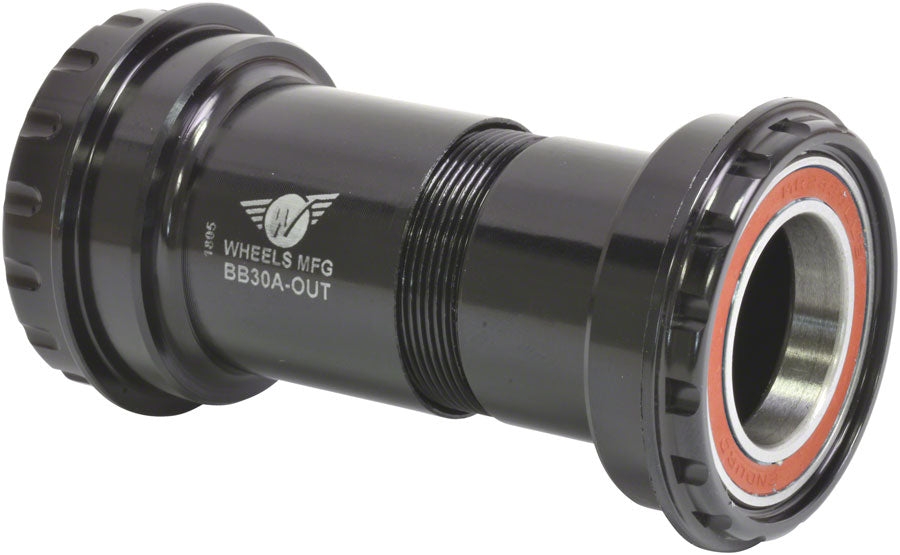 Wheels Manufacturing BB30A Outboard Bottom Bracket 24mm cranks Shimano Angular Contact Bearings BLK