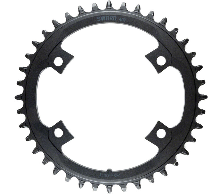 microSHIFT Sword Chainring - 40t 110 Asym BCD For 1x 9/10-Speed Black