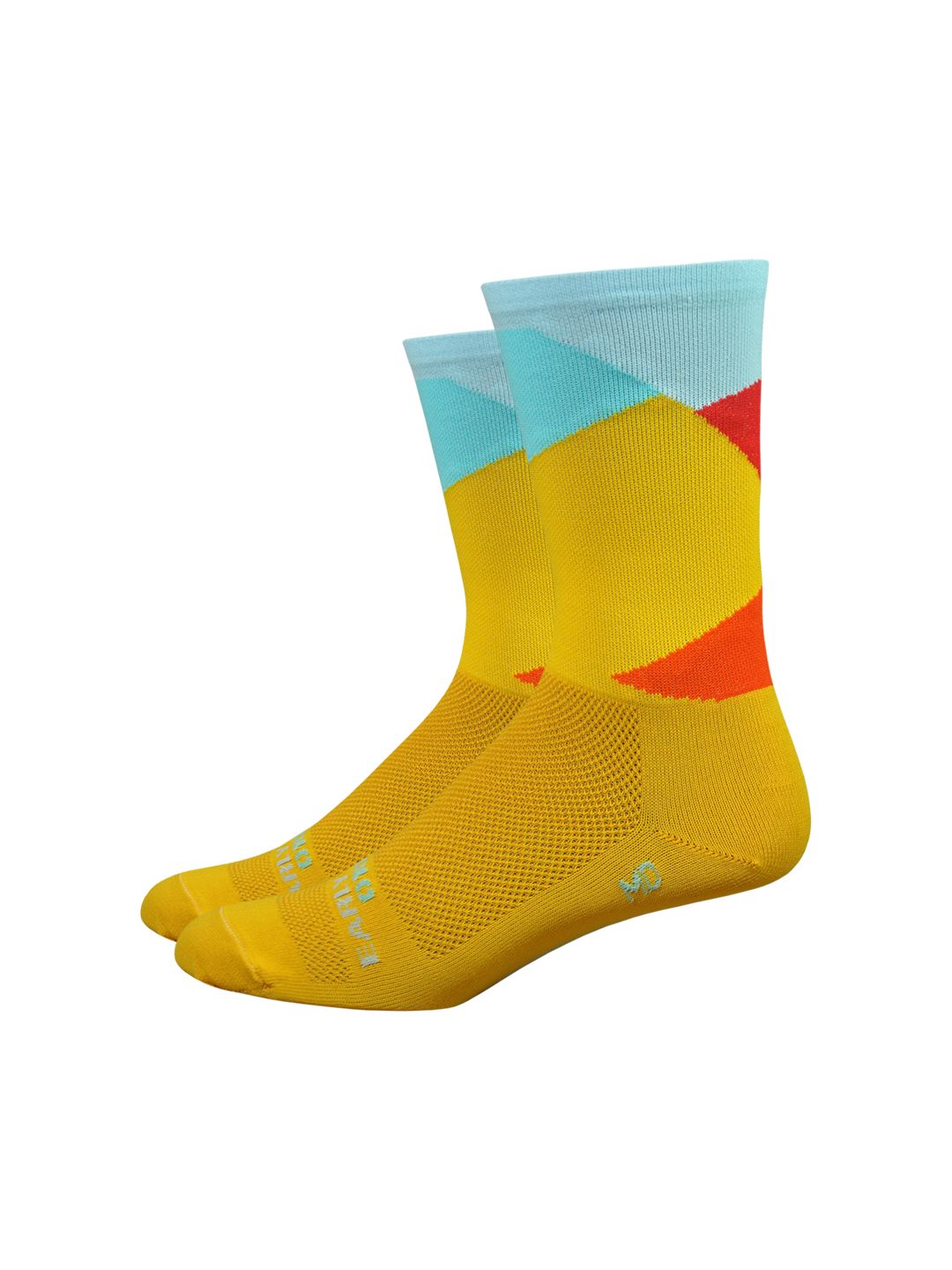 Sock DeFeet Ornot Intersection 6'' Large Bright Gold