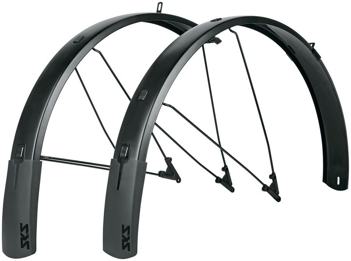 SKS B75 Bluemels Style Full Coverage Fender Set - 75mm 27.5/29/700 x 2.25-2.6" Matte BLK