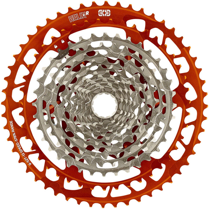 e*thirteen Helix Race Cassette - 12-Speed 9-52t Naranja
