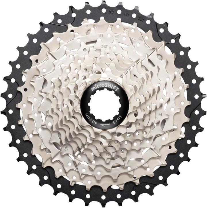 microSHIFT Sword Cassette - 10-Speed 11-38t Alloy Spider Satin Nickel