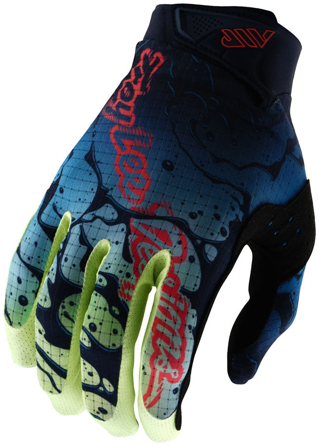 Troy Lee Designs Air Glove – Drip Glo Yellow / Dark Navy X-Large