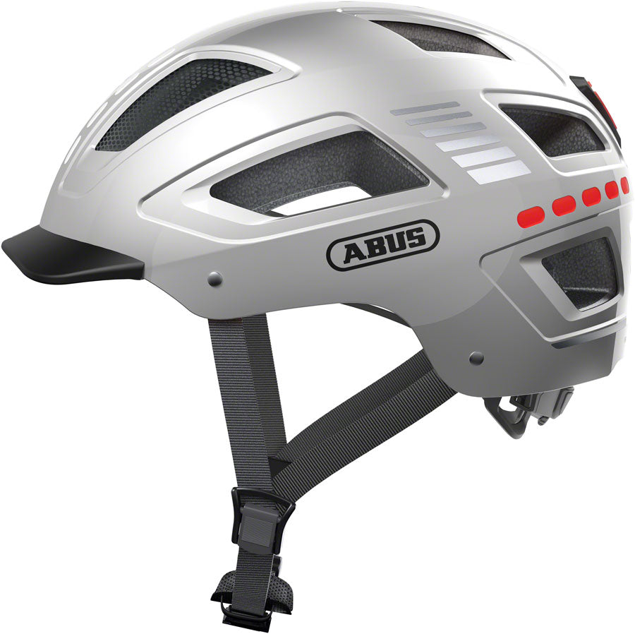 Abus Hyban 2.0 LED Helmet - Signal Silver Medium