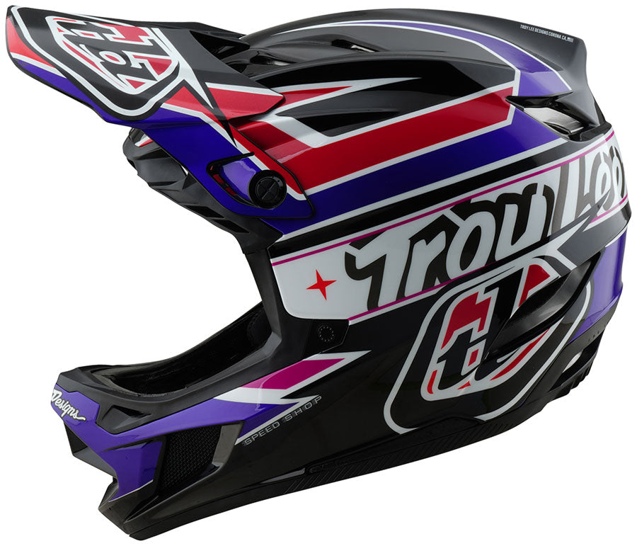 Troy Lee Designs D4 Polyacrylite Helmet – Linear Black Large