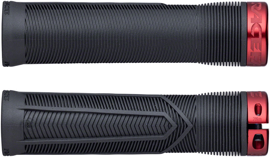RaceFace Chester Grips - Lock-On Black/Red 31mm