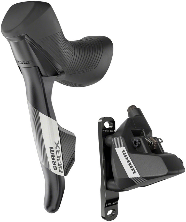 SRAM Apex AXS eTap Shift/Brake Lever Hydraulic Disc Brake Caliper - Left/Front 12-Speed Flat Mount 20mm Offset BLK D1