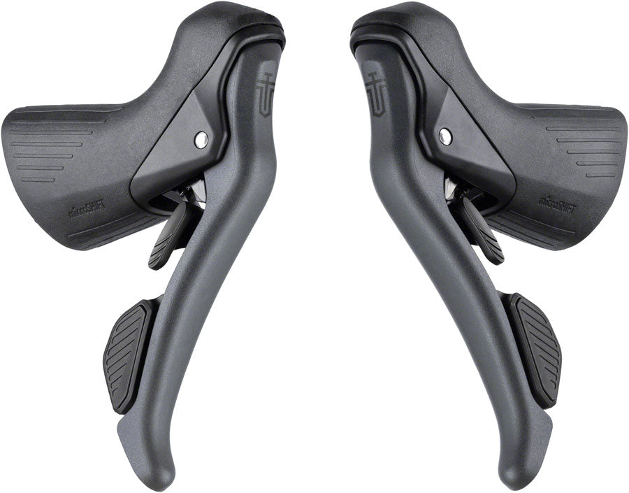 microSHIFT Sword Drop Bar Shifter/Brake Lever Set - 2x 10-Speed Sword Compatible Gray