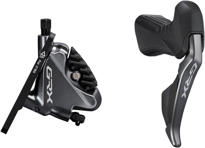 Shimano GRX ST-RX815 11-Speed Di2 Right Drop-Bar Shifter/Hydraulic Brake Lever BR-RX810 Flat Mount Caliper Pre-Bled 1700mm Hose