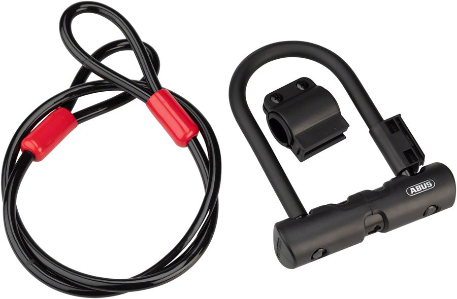 Abus Ultra 410 U-Lock - 3.9 x 5.5" Keyed Black Includes Cobra cable