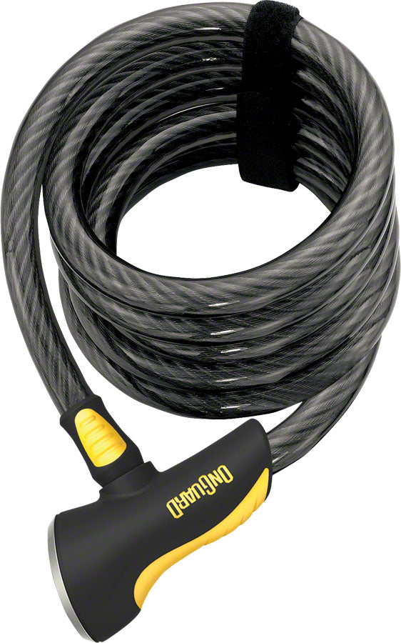 OnGuard Doberman Cable Lock with Key: 6' x 12m Gray/Black/Yellow