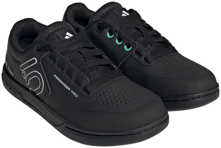 Five Ten Freerider Pro Flat Shoes - Women's Core BLK/Crystal White/Acid Mint 5
