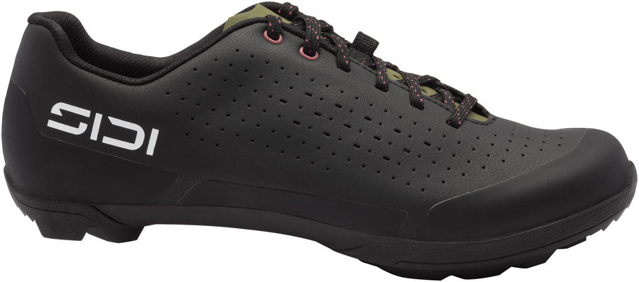 Sidi Asper Laces Gravel Shoes - Men's Black/Olive Green 43