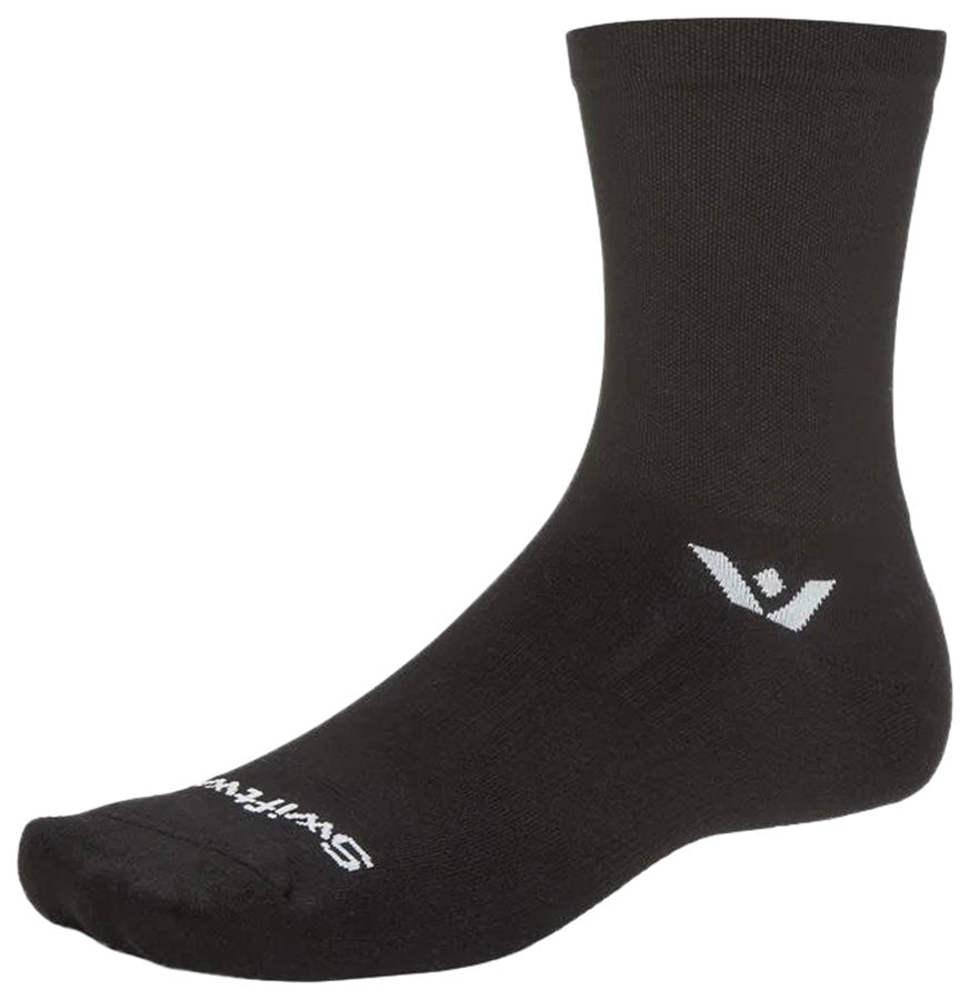 Swiftwick Aspire Mid-Crew Socks - Circuit Black XLarge