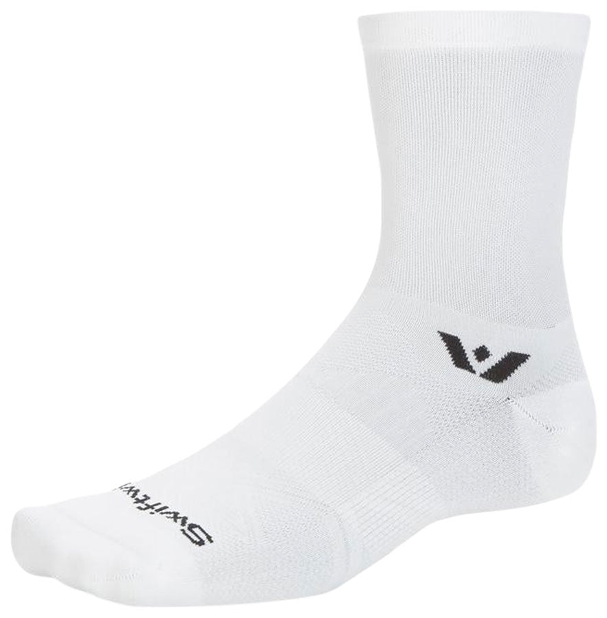Swiftwick Aspire Mid-Crew Socks - Circuit White Small