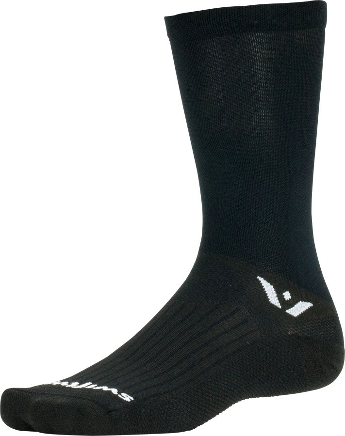 Swiftwick Aspire Crew Socks - 7" Black Large