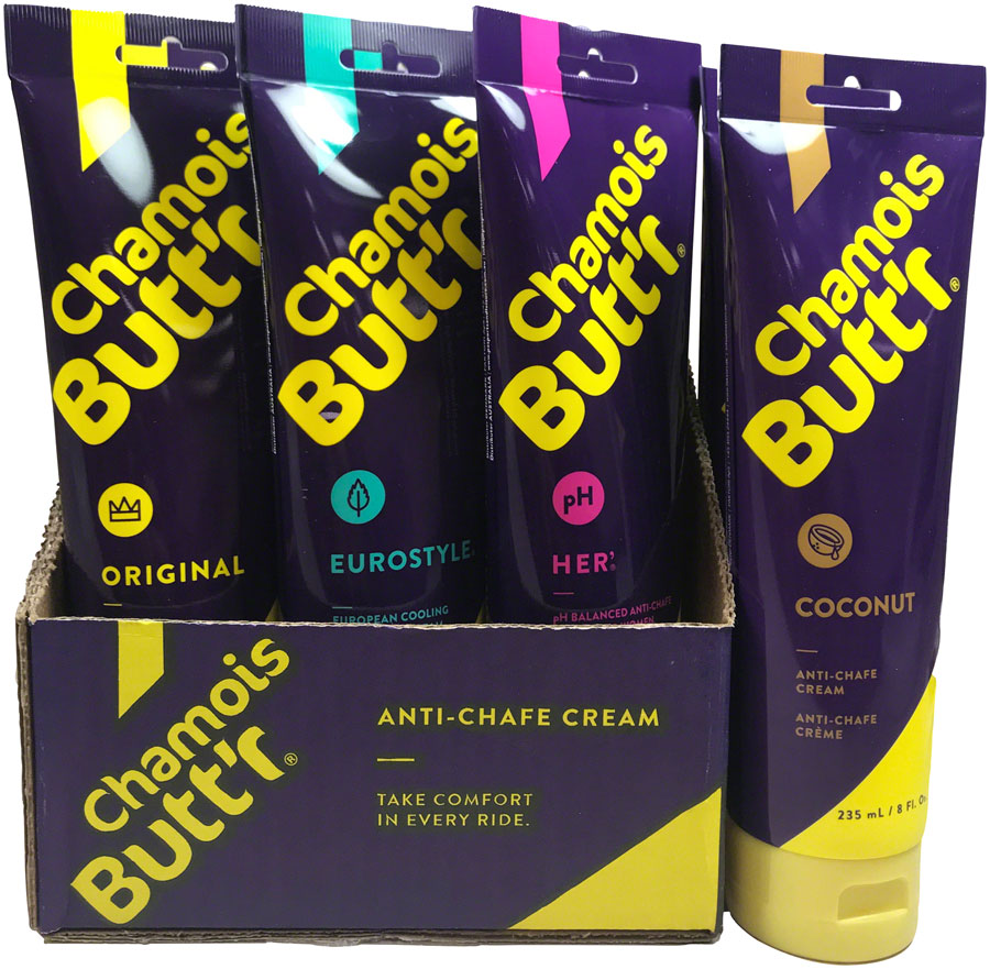 Chamois Butt'r 8oz 2019 Variety Pack 6 Original 2 Her' 2 Eurostyle 2 Coconut