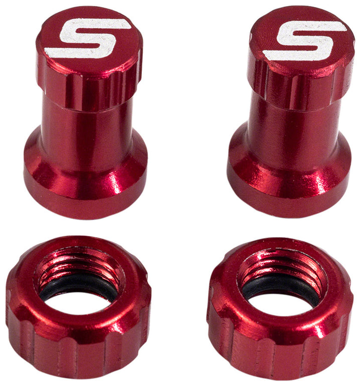 Stan's Tubeless Valve Stem Cap Color Kit - Red Pair
