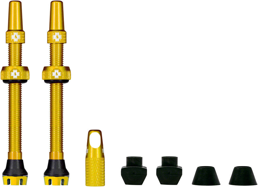 Muc-Off V2 Tubeless Valve Kit - Gold 60mm Pair