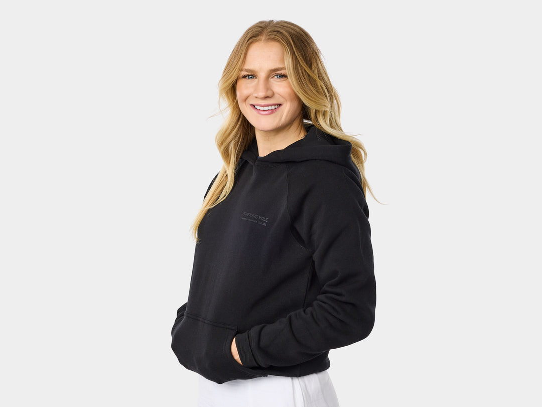 Shirt Trek Left Stacked Hoodie Small Black