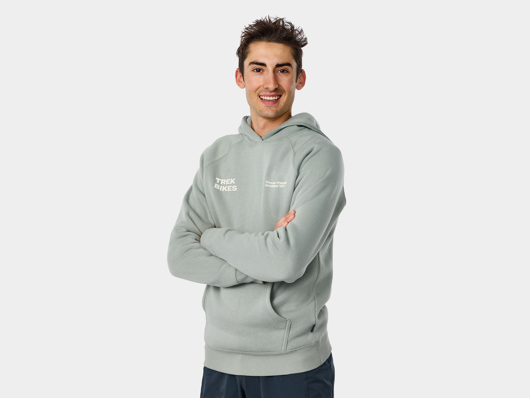 Shirt Trek Right Stacked Hoodie Medium Sage Grey