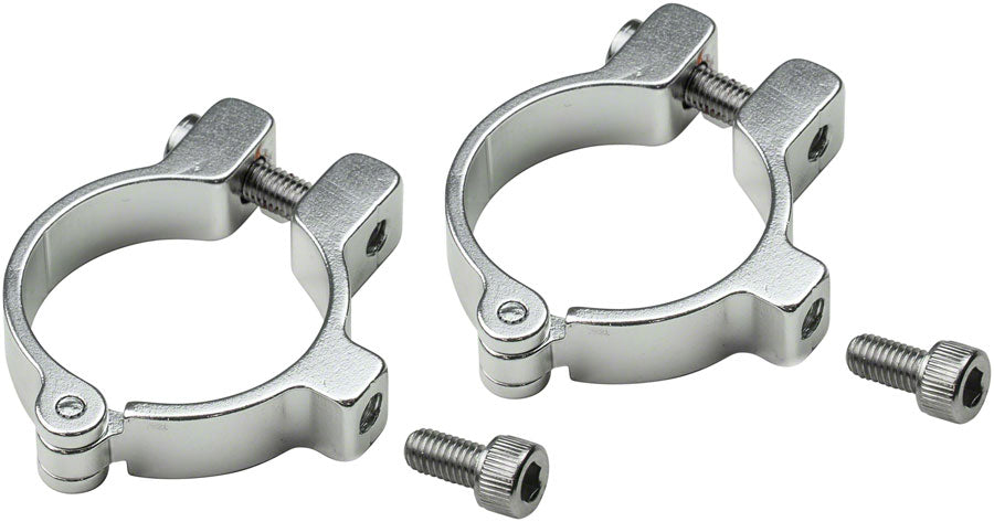 Velo Orange Hinged Water Bottle Cage Clamps - 31.8mm Silver