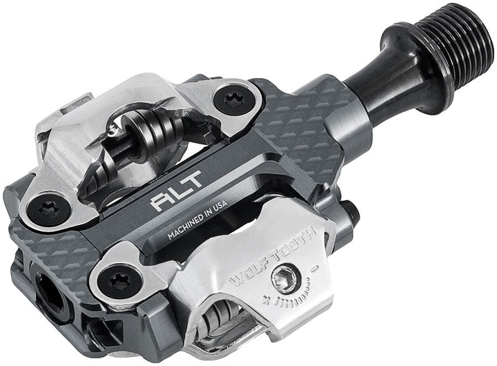 Wolf Tooth MK0 ALT XC Clipless Pedals - Dual Sided Clipless Alloy 9/16" Shadow Gray Pair Shimano SPD
