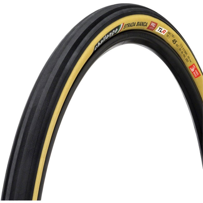 Challenge Tire Strada Bianca Pro TLR Tire 700 x 45 Black/Tan