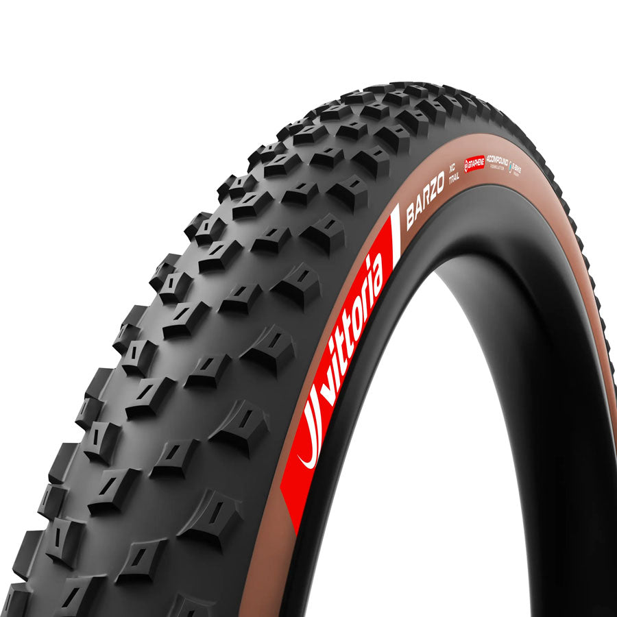 Vittoria Barzo XC Trail Tire - 29 x 2.40 Tubeless Folding BLK/Brown 4C Graphene G2.0 E-Bike