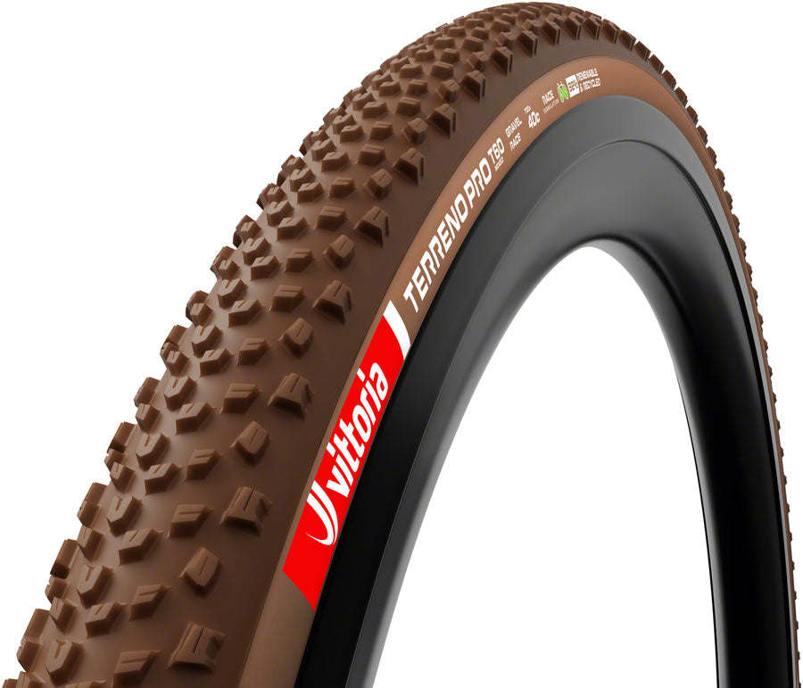 Vittoria Terreno Pro T60 Mixed Tire - 700 x 35 Tubeless Folding BLK/Brown Eco Gravel Race