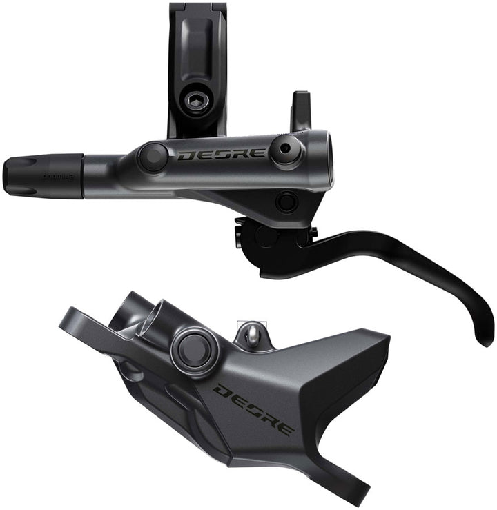 Shimano Deore M6200 Disc Brake Lever - Left/Front Post Mount 2-Piston Caliper SM-BH90-SS Hose Metal Pads Gray/BLK