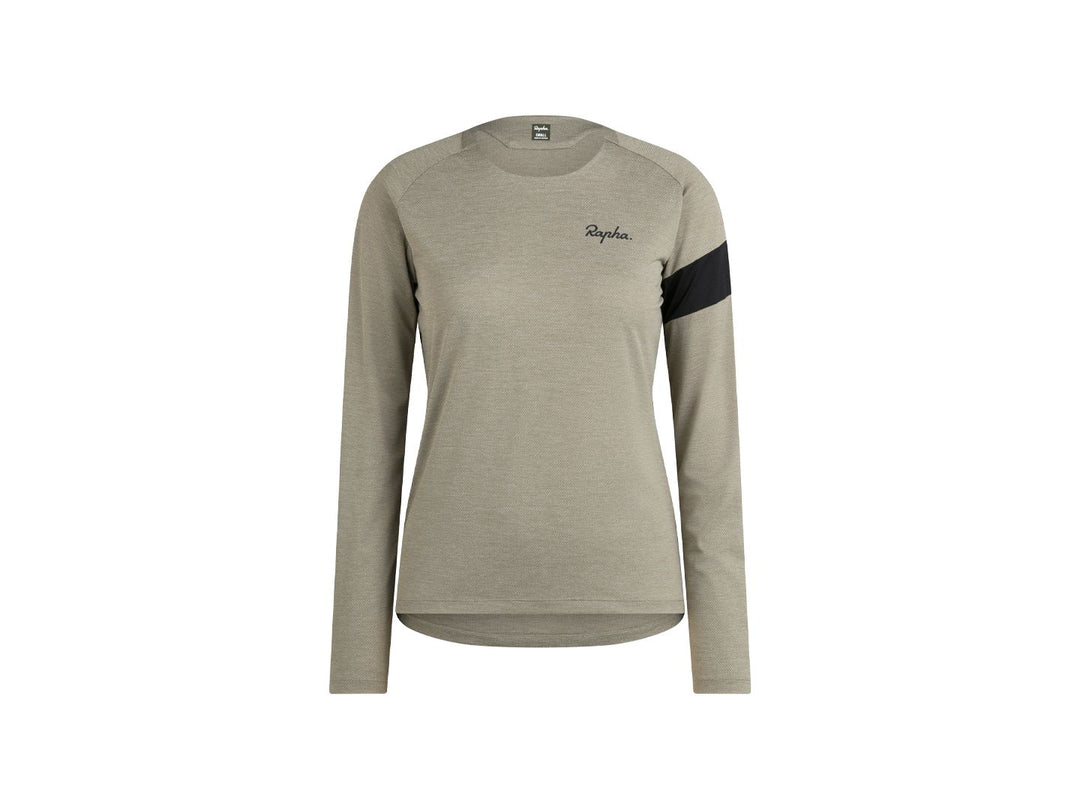 Rapha Trail Tech Long Sleeve Women Medium Khaki Shirt