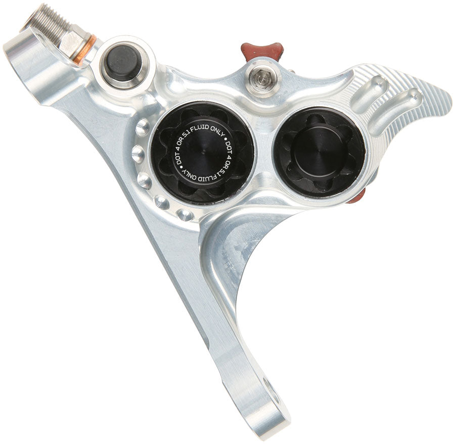 Hope RX4+ SL Disc Brake Caliper - Front Flat Mount Direct +20mm DOT Type Silver