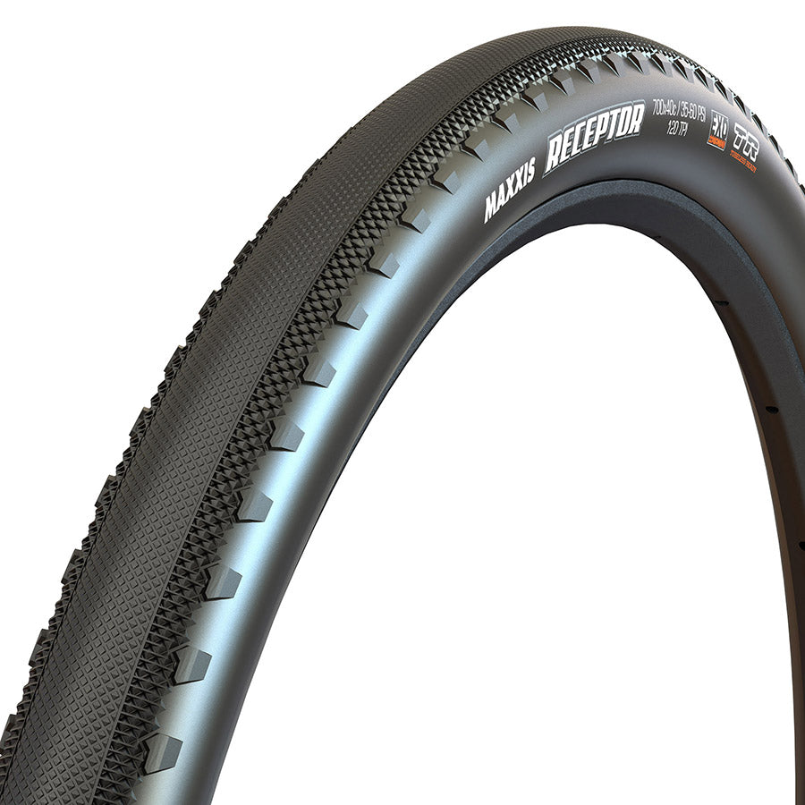 Maxxis Receptor Gravel Tire 700x40C Folding Tubeless Ready HYPR-X EXO 120TPI Black