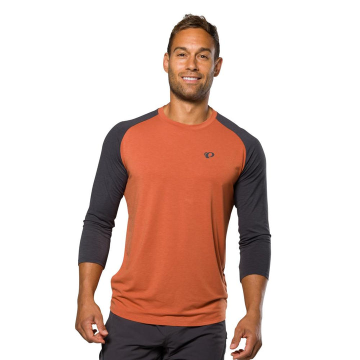Men's Canyon Merino 3/4 Sleeve Jersey - CLAY/PHANTOM / S