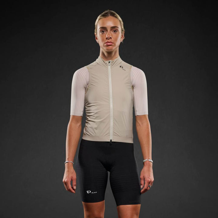 Women's Pi PRO/BLACK Wind Vest - FEATHER GREY / XS