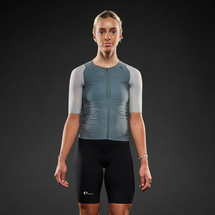 Women's Pi PRO/BLACK Jersey - BALSAM GREEN/SILVER BLUE / XS