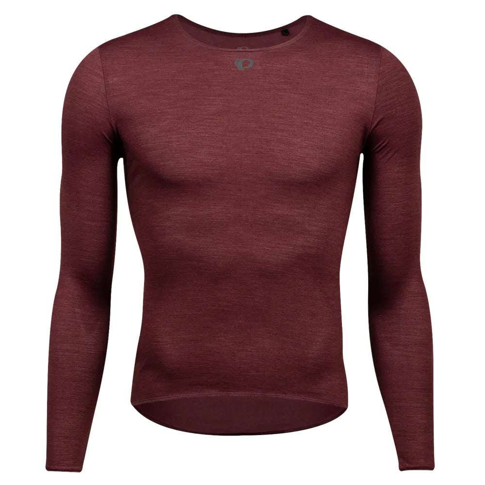 Men's Merino Long Sleeve Baselayer - GARNET / M