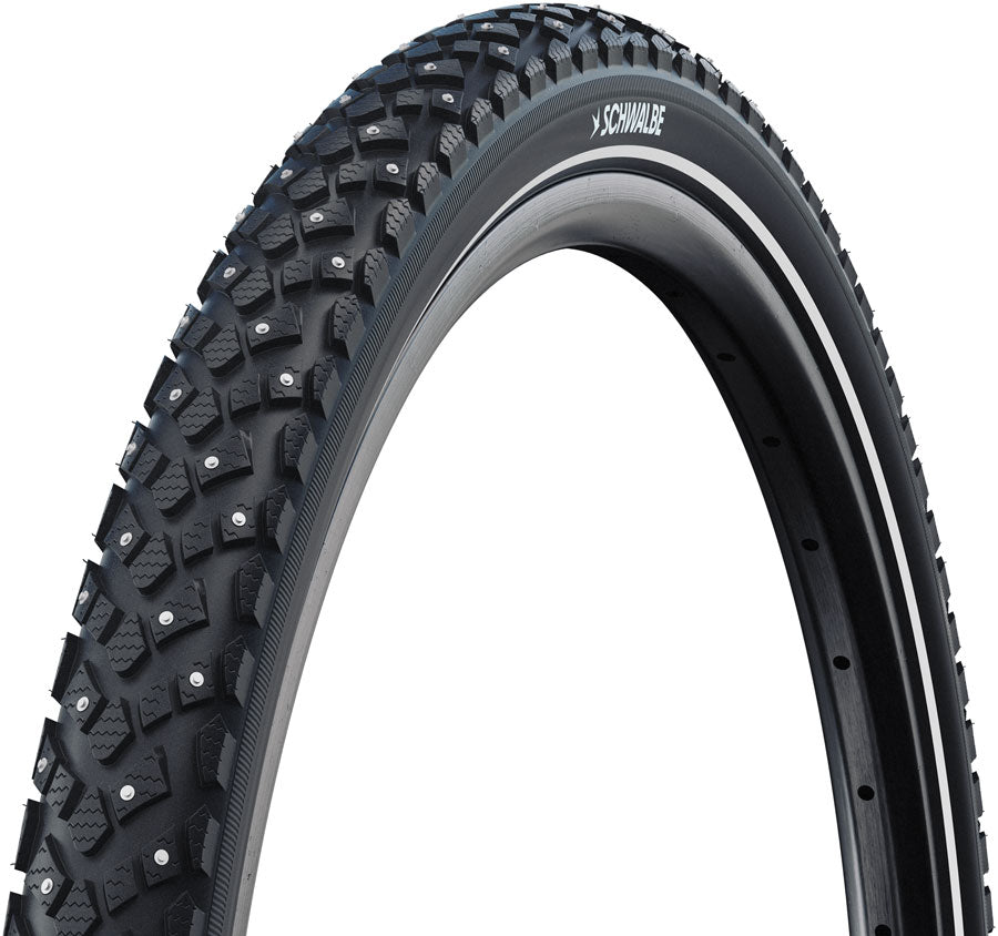 Schwalbe Marathon Winter Plus Tire - 26 x 2.00 Clincher Wire BLK/Reflex Performance SmartGuard Winter 200 Steel Studs E-25