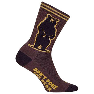Sockguy Growl Wool 6" Socks 5-9 Brown-Black