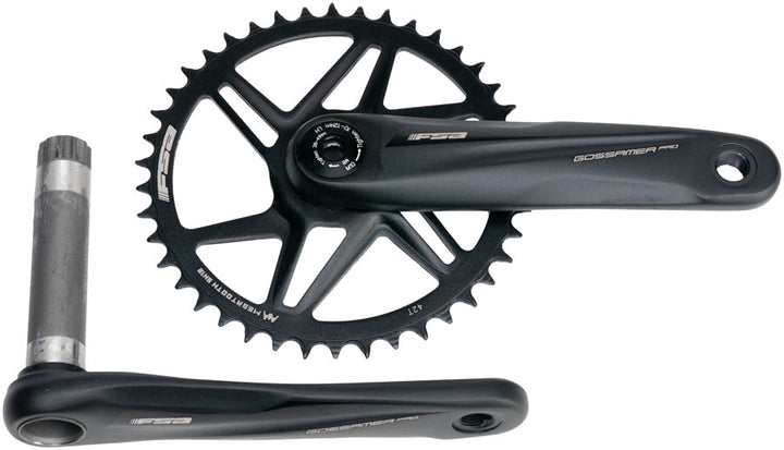 Full Speed Ahead Gossamer Pro AGX+ 1x Crankset - 170mm For Shimano 12-Speed HG+ 42t Direct Mount MegoExo Spindle BLK